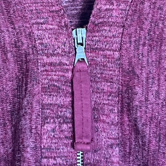 LOGO by Lori Goldstein Heathered Sharkbite Hem Cardigan - Picture 6 of 7